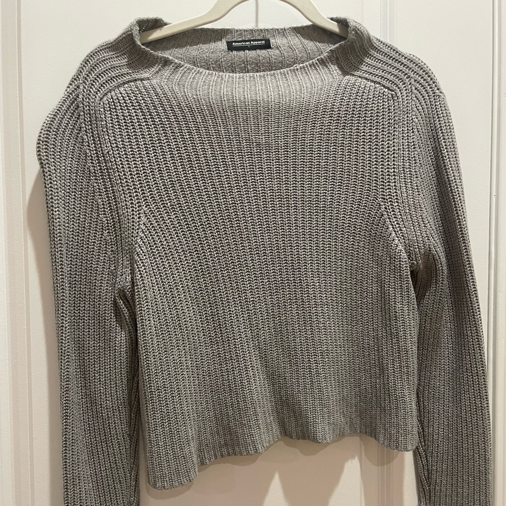 Vintage American apparel grey knit sweater! RIP American Apparel u were iconic